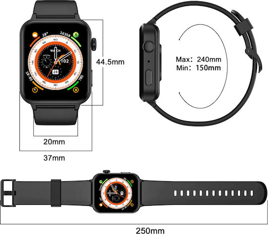 BlackView R30 Pro Smartwatch with Heart Rate Monitor (Black)