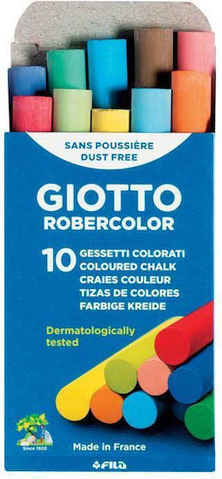 Giotto Πλαστικές Χρωματιστές Chalk 10pcs Multicolour