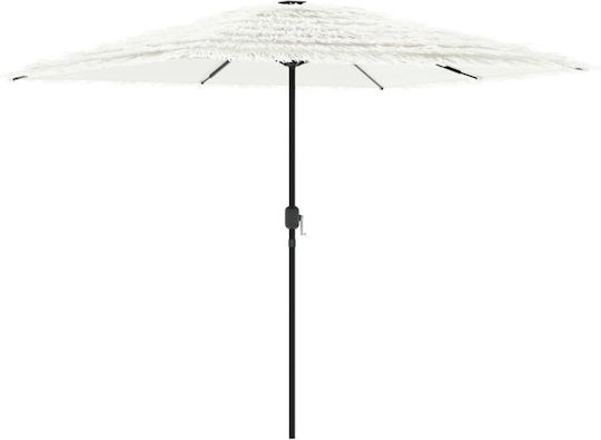 Umbrelă Rotundă Metalică Albă Φ2.48xÎnălțime2.48m