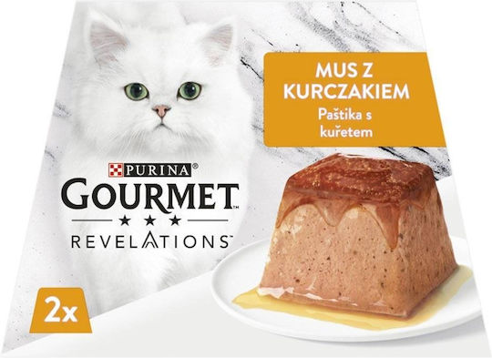 Gourmet Revelations Υγρή Τροφή για Ενήλικες Γάτες σε Ταψάκι με Κοτόπουλο 2x57gr