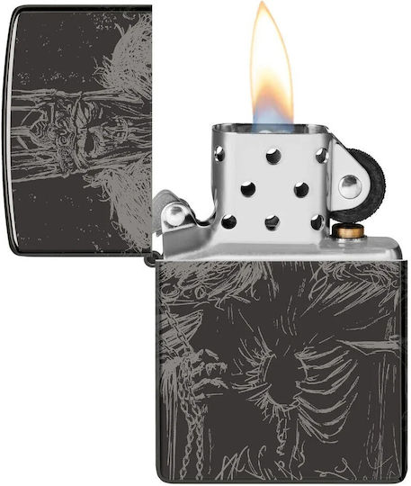 Zippo 46139 Totenkopf König Design Stahl Schwarz