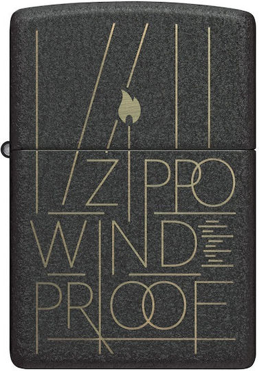 Zippo 46172 Line Art Zippo Design Steel Μαύρο