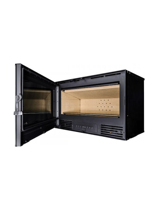 Salgueda Aero E860V-3MN Wood Cassette Fireplace Insert Air Duct Connection with Straight Window 18kW
