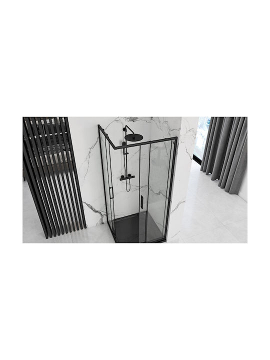 Rea Kabine für Dusche 90x190cm Schwarz
