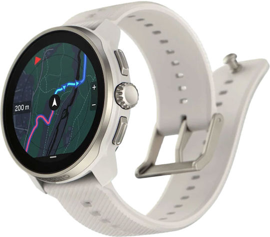 Suunto Race S Stainless Steel 45mm Waterproof Smartwatch with Heart Rate Monitor (Powder Gray)