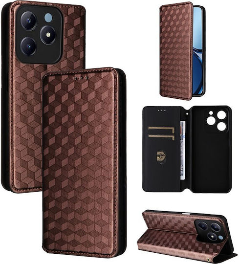 Imprinted Rhombus Book Brown for Realme C61