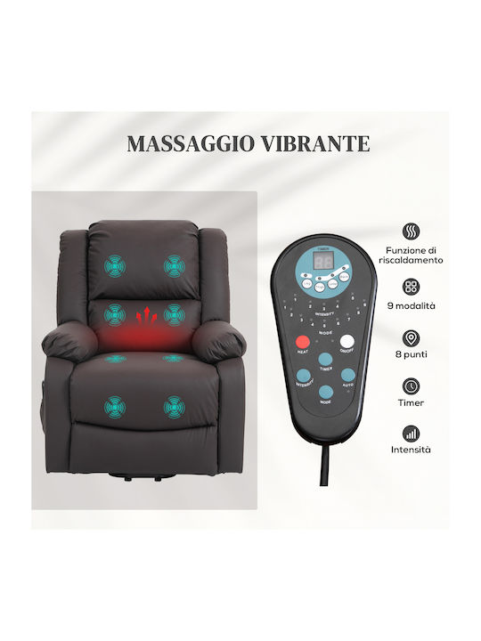 Πολυθρόνα Relax Massage Καφέ 89x93x105cm