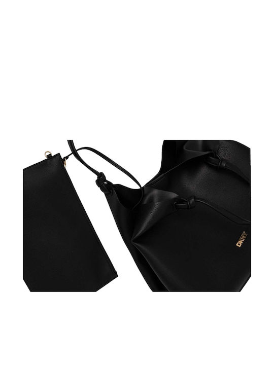Damen Shopper Tasche Schwarz Set