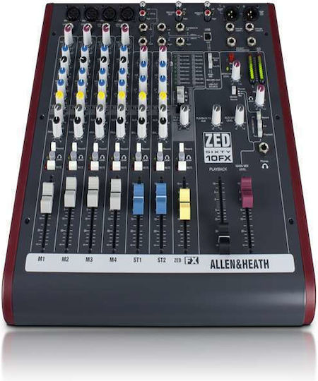 Allen & Heath ZED60-10FX Analoge Konsole 10 Kanäle / 4 XLR-Eingänge
