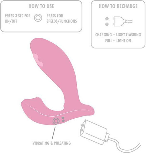 10.0cm Urban Flamengo Pulsating G-spot Vibrator Pink Toyjoy