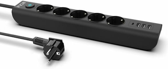 Inca Πολύπριζο 5 Θέσεων με 3 USB-A και Καλώδιο 1.5m