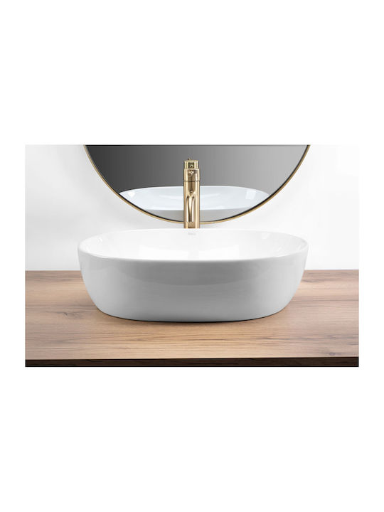 Rea Countertop Sink Ceramic 49x35x14cm White