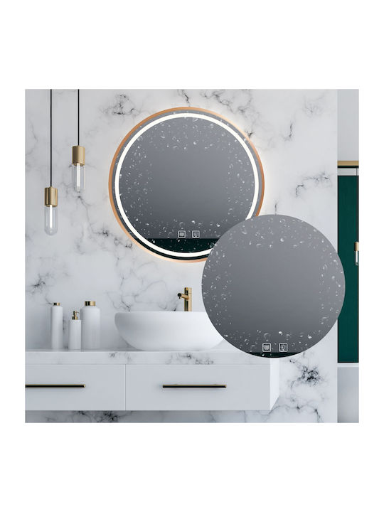 Tutumi Round Bathroom Mirror Led made of Plastic 60x60cm Pink