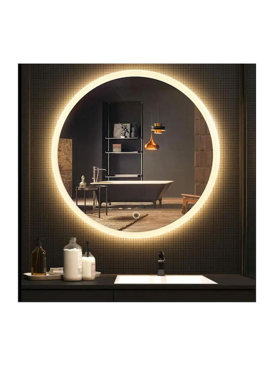 Tutumi Oglindă de Baie Rotundă Lumini LED 60x60cm