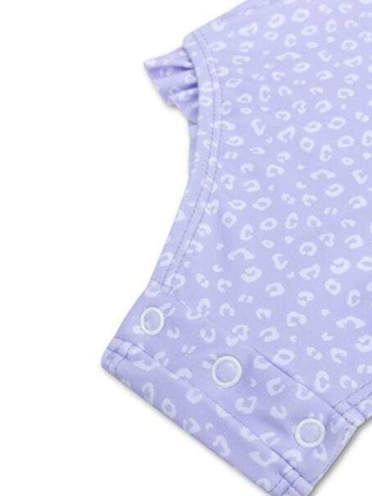 Swim Essentials Παιδικό Μαγιό Ολόσωμο με Μακρύ Μανίκι Lila Leopard