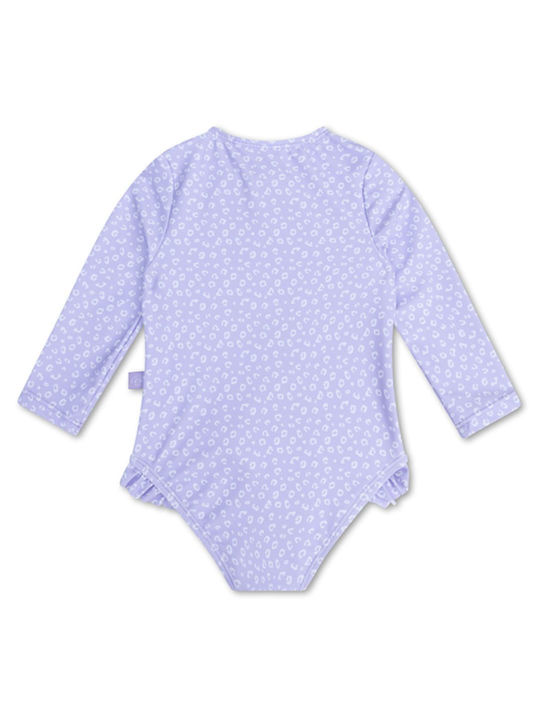 Swim Essentials Παιδικό Μαγιό Ολόσωμο με Μακρύ Μανίκι Lila Leopard