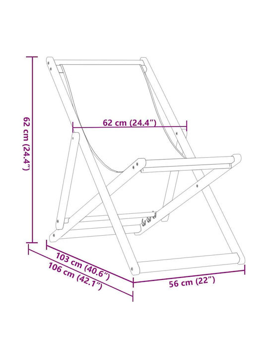 Deckchairs Wooden with Green Fabric 2pcs 62x98x62cm