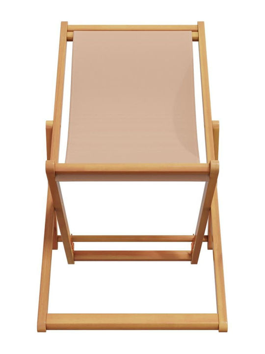 Liegestühle Hölzernes mit Braune Stoff 2Stücke 62x112x87cm