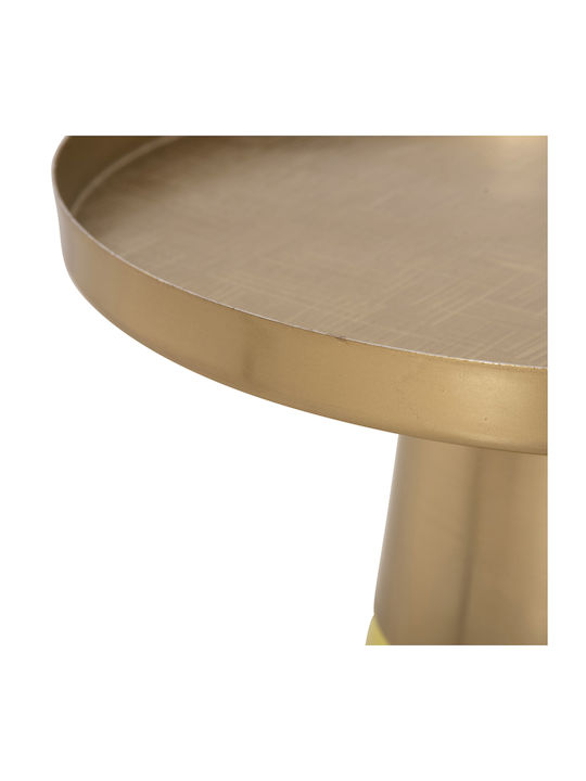 Rundes Beistelltisch Glas Grüner / Goldener M39,5xL39,5xH52cm