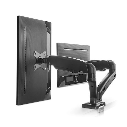 Manhattan Stand Desk Mounted for 2 Monitors up to 32" with Arm (462501)