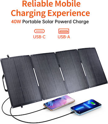 Choetech SC006 Foldable Solar Charger for Portable Devices 36W 18V with USB connection (CH.SC006)