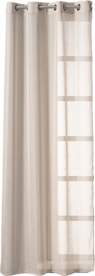 Easy Home Vorhang mit Grommet Mandolin Beiges 140x260cm