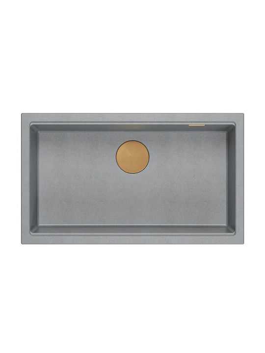 Quadron Drop-In Sink Synthetic Granite W76xD44cm Gray