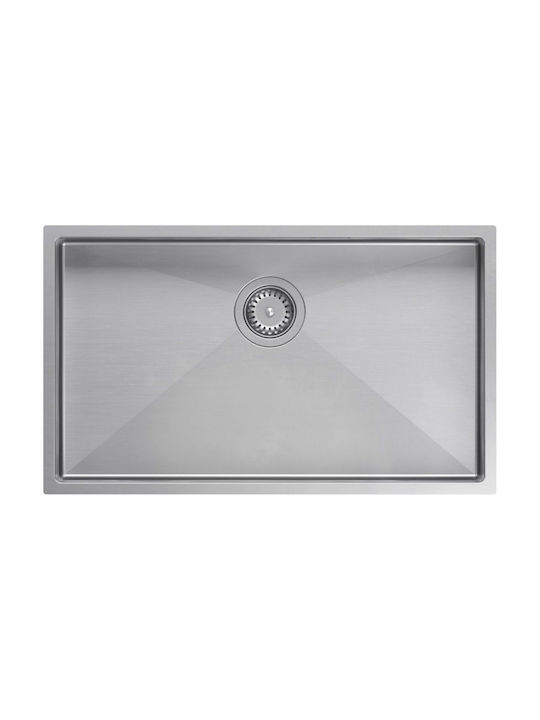 Quadron Drop-In Sink Inox Brushed W74xD44cm Silver