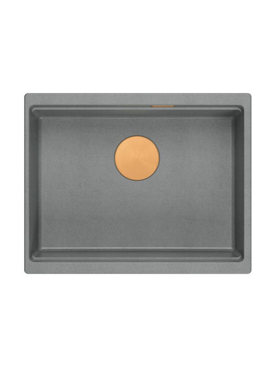 Quadron Drop-In Spüle aus Verbundgranulat B59.5xT45.1cm Gray