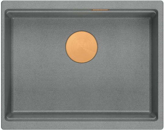 Quadron Drop-In Sink Synthetic Granite W59.5xD45.1cm Gray