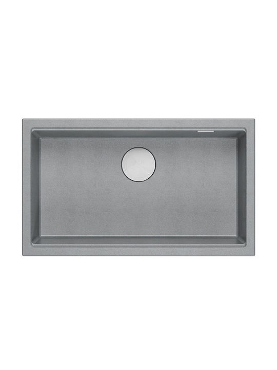 Quadron Drop-In Sink Synthetic Granite W76xD44cm Gray