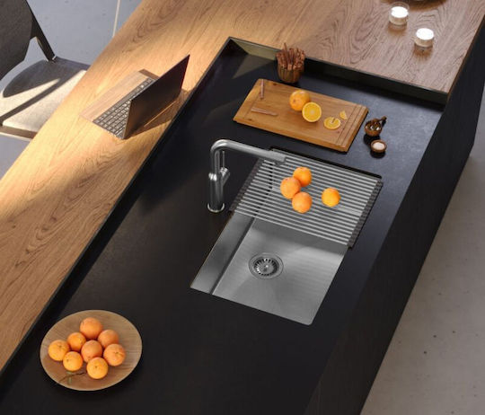 Quadron Drop-In Мивка Inox Четкан Ш74xД44см Сребрист