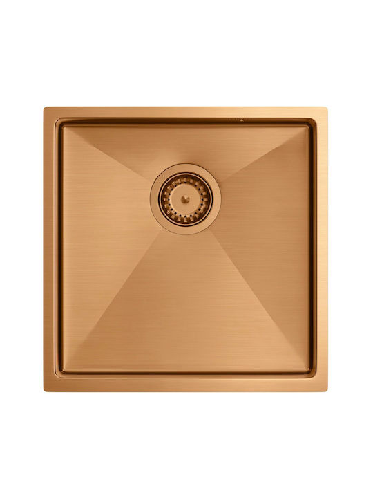Quadron Ένθετος Νεροχύτης Inox Μ44xΠ44cm Ασημί