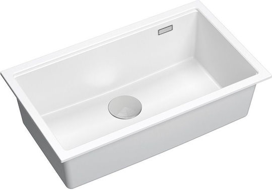 Quadron Drop-In Spüle aus Verbundgranulat B76xT44cm Weiß