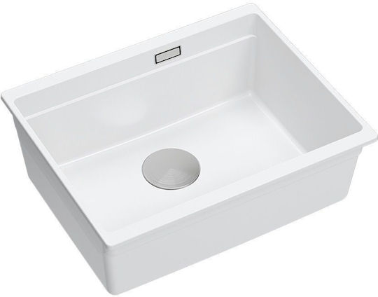 Quadron Drop-In Spüle aus Verbundgranulat B59.5xT45.1cm Weiß