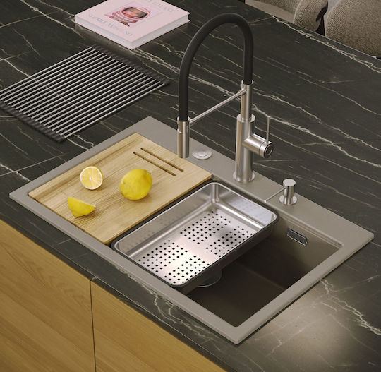 Quadron Drop-In Chiuvetă din Granit Sintetic L76xW50cm Bej
