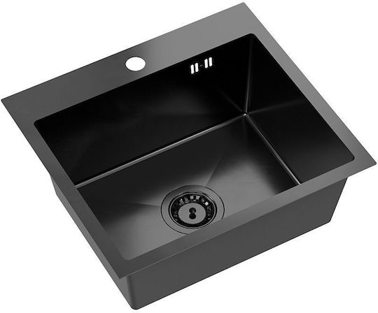 Quadron Ένθετος Νεροχύτης Inox ΜxΠ Μαύρος 5905505502712