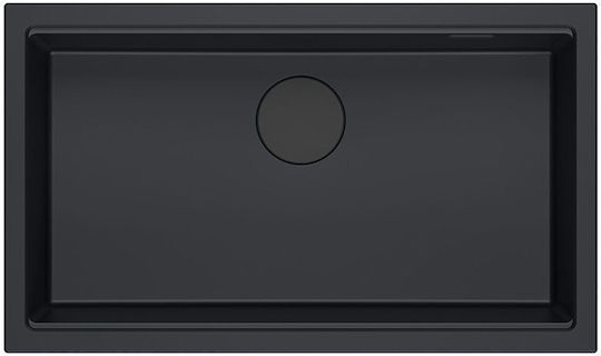 Quadron Drop-In Sink Synthetic Granite W76xD44cm Black