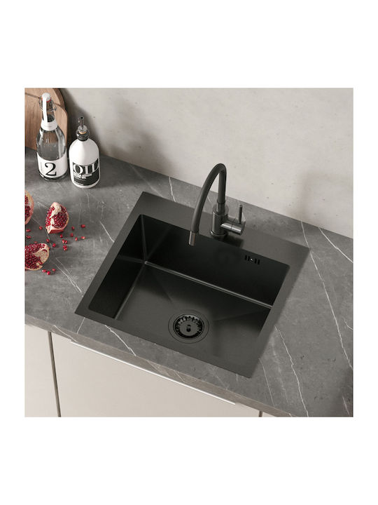 Quadron Drop-In Sink Inox WxD Black