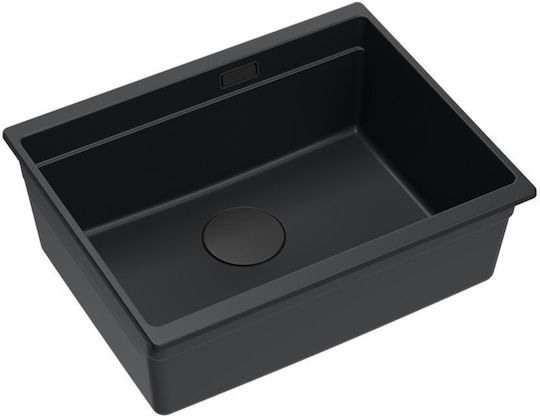 Quadron Drop-In Sink Synthetic Granite W59.5xD45.1cm Black