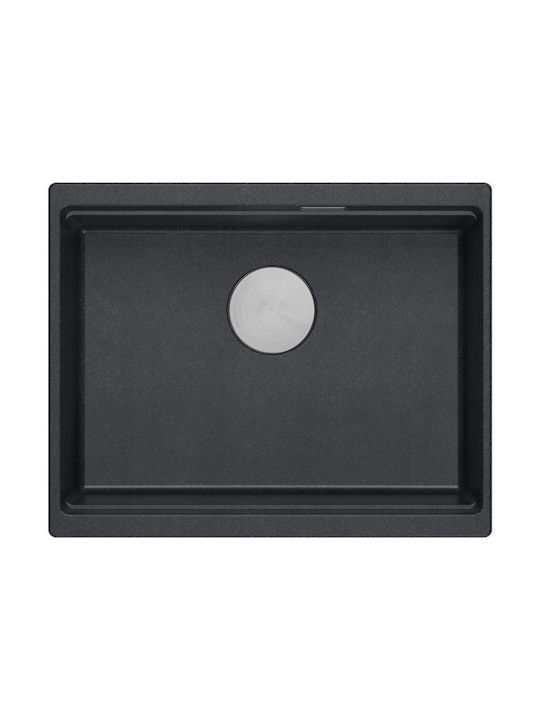 Quadron Drop-In Sink Synthetic Granite W59.5xD45.1cm Black