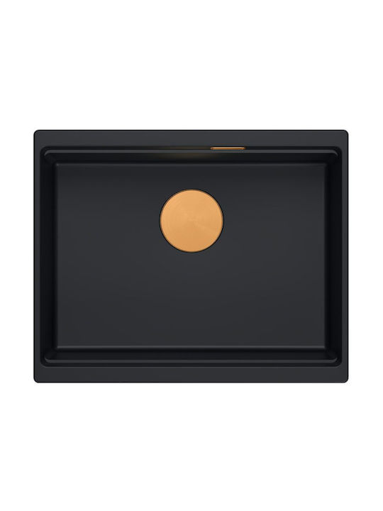 Quadron Drop-In Chiuvetă din Granit Sintetic L59.5xW45.1cm Negru