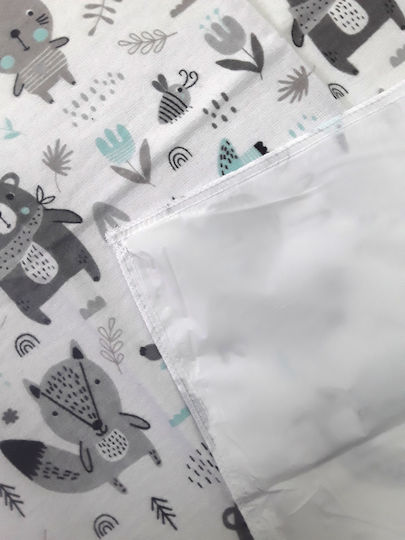 Sensillo 09999 Waterproof Changing Pad Fox Mint Green 50x60cm.