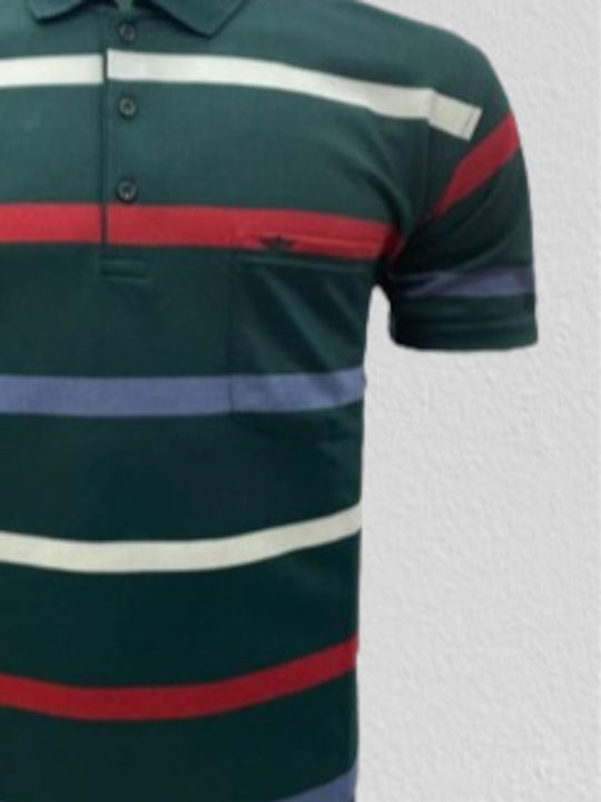 Color Colucci Bluza Bărbătească cu Mânecă Scurtă Polo Green