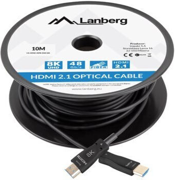 Lanberg HDMI 2.1 Cable HDMI male - HDMI male 10m Black