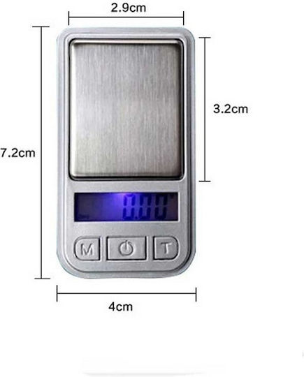 Super Mini Digital Electronic Precision Commercial Scale with Weighing Capacity of 0.200kg and Division 0.01gr