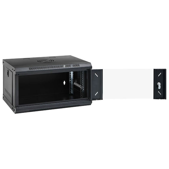 vidaXL Επιτοίχια Καμπίνα Rack 6U 53x40x30cm Μαύρο 30258