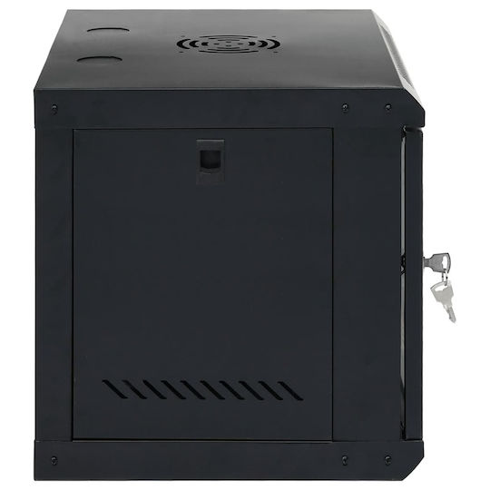 vidaXL Wall Mounted Rack Cabinet 9U 53x40x45cm Black 30260