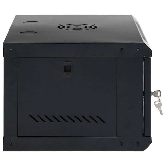 vidaXL Επιτοίχια Καμπίνα Rack 6U 53x40x30cm Μαύρο 30258