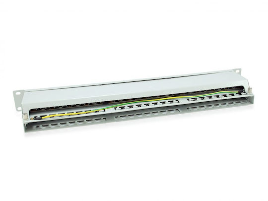 Equip Panou Patch Ecranat pentru Rack 1U 19" 10 Porturi cat6 Gri